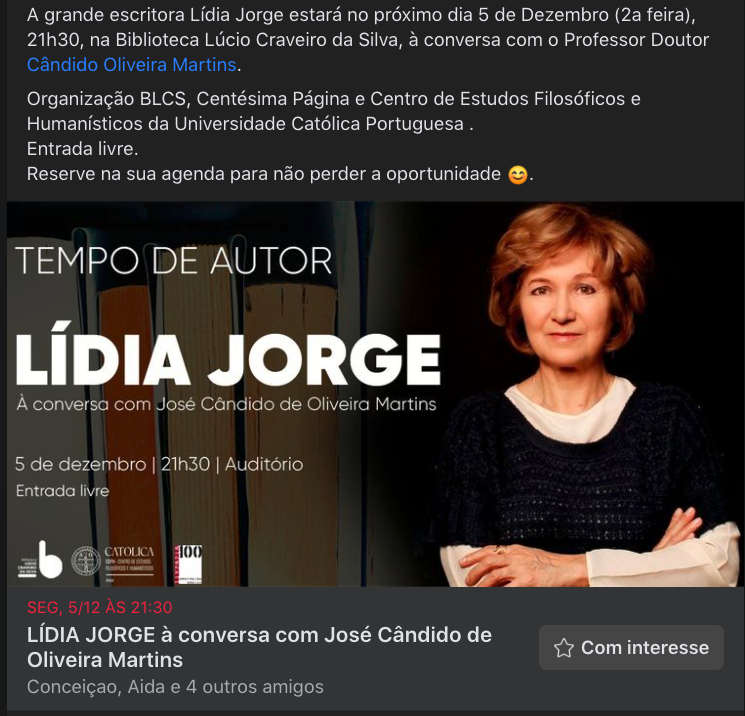 Lídia Jorge - 05 dez 2022