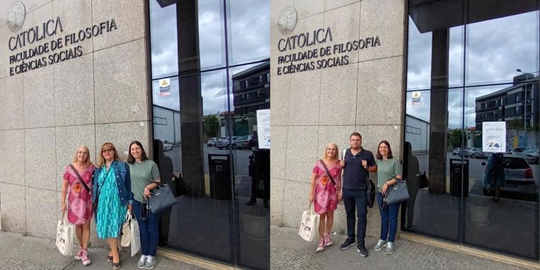 Docentes da Ovidius University of Constanta em Erasmus+ de investigação na UCP Braga - SL e AR