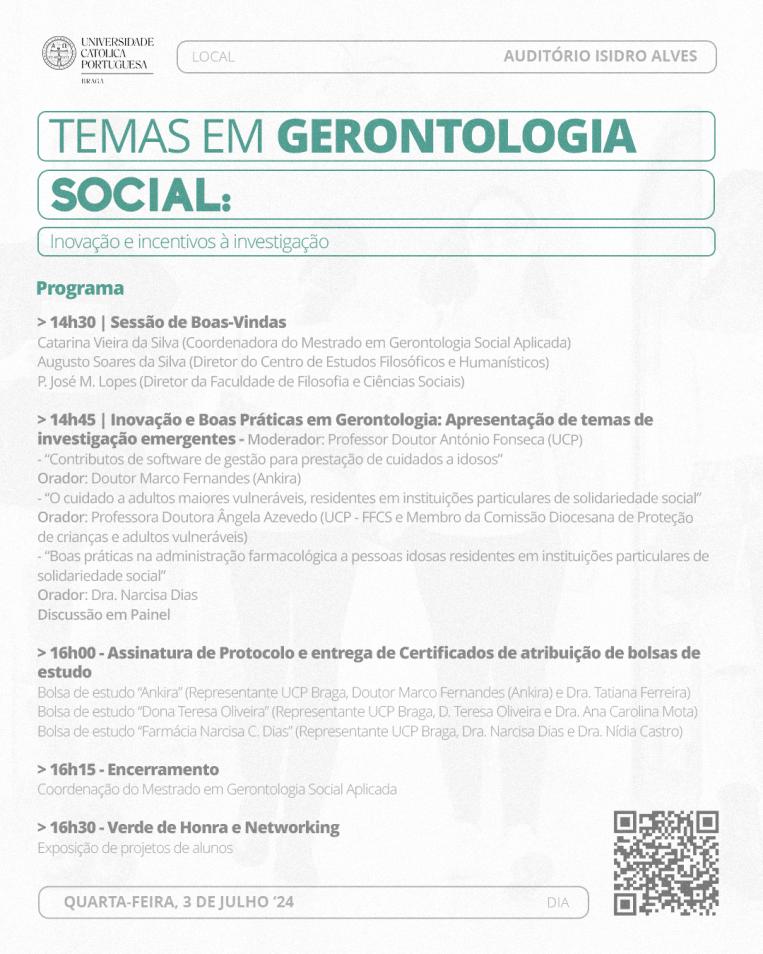 Temas em Gerontologia Social: Inovação e Incentivos à Investigação