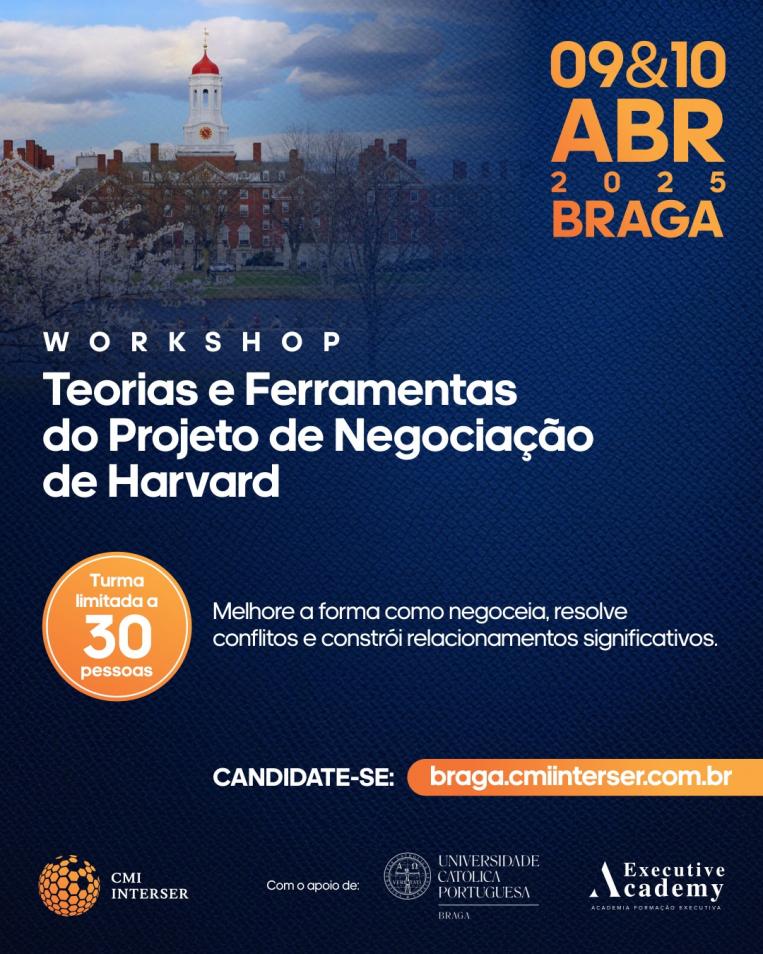 Workshop Presencial: Teoria e Ferramentas do Projeto de Negociação de Harvard